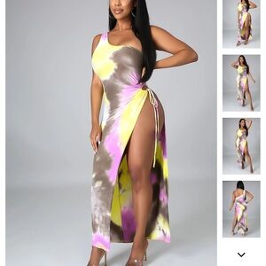 High slit maxi dress super cute size L